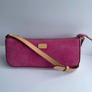 Frances Valentine Pink Nubuck Leather Crossbody Purse NWOT